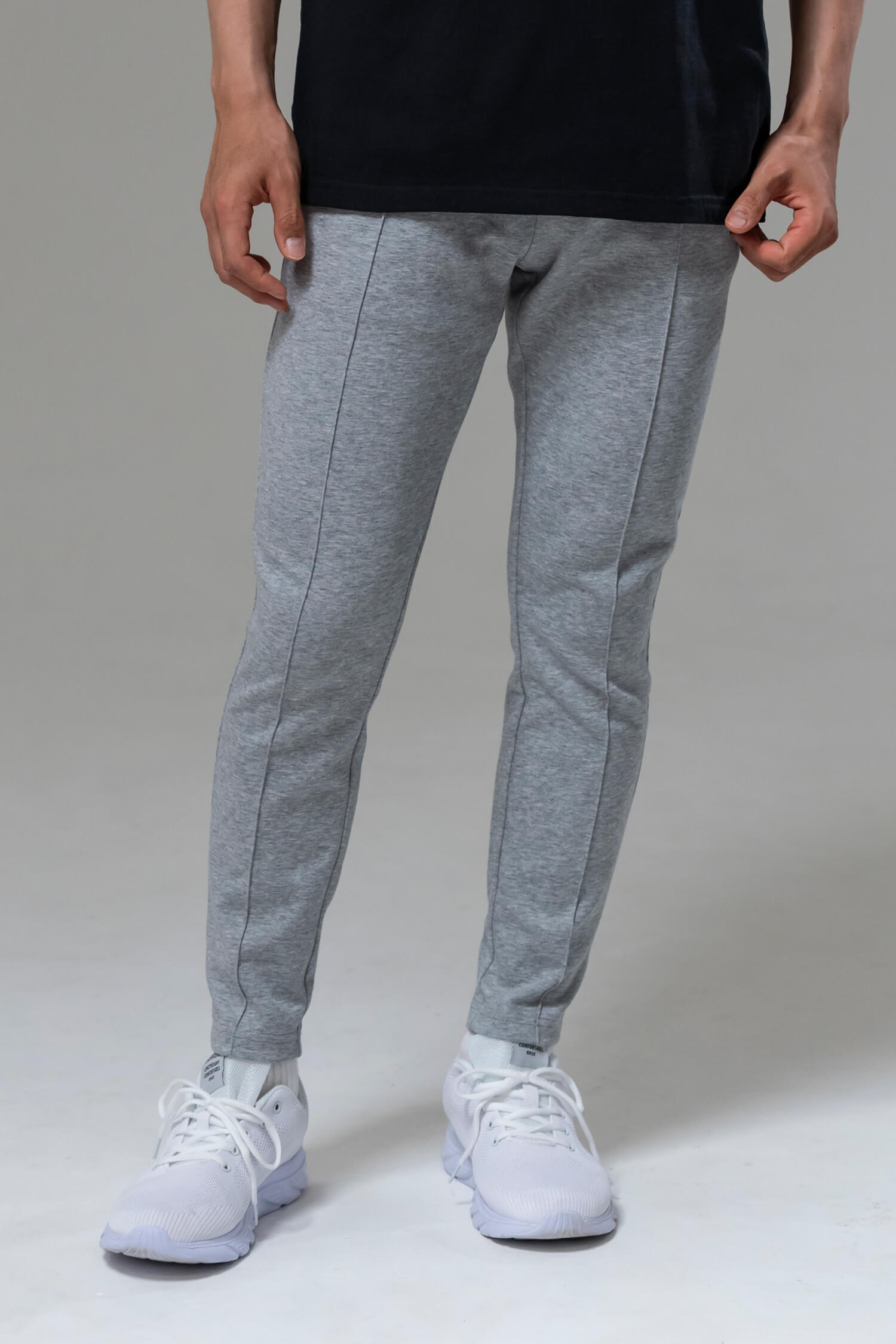 Slacks-Style Casual Pants [Grey]